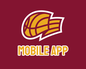 League - Basketball Sports Flag logo design