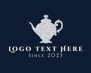 Oolong - Floral Ceramic Teapot logo design
