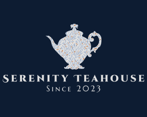 Floral Ceramic Teapot  logo design