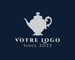 Bistro - Floral Ceramic Teapot logo design