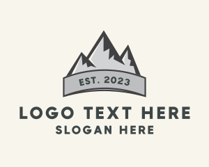 Exploration - Outdoors Summit Mountaineering logo design