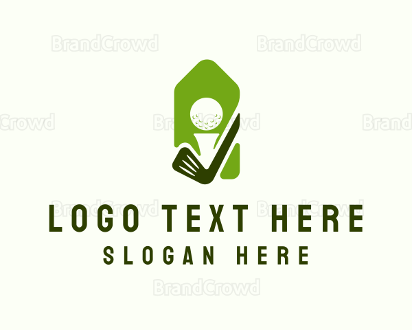 Golfing Field Badge Logo