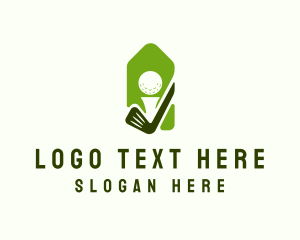 Golfing Field Badge  Logo