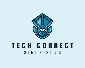 Interactive - Mask Robot Tech logo design