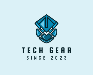 Mask Robot Tech logo design