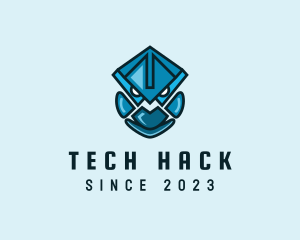 Mask Robot Tech logo design