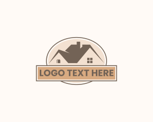 Residential - House Realty Roofing logo design