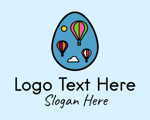 Tourist Agency - Hot Air Balloon Egg logo design