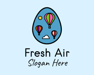 Hot Air Balloon Egg logo design