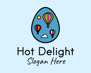 Hot Air Balloon Egg logo design