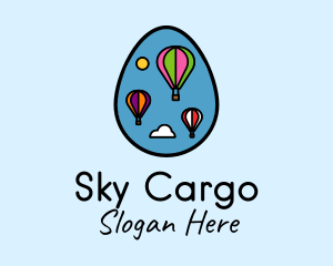 Hot Air Balloon Egg logo design