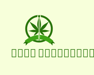 Plant - Cannabis Leaf Badge logo design