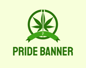 Cannabis Leaf Badge  logo design