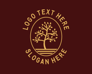 Organic - Gold Tree Eco Friendly logo design