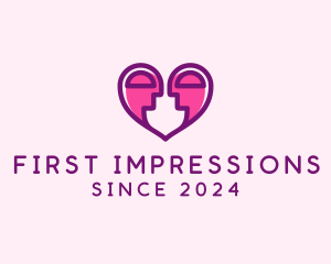 Date - Couple Dating Heart logo design