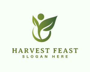 Natural Human Leaf logo design