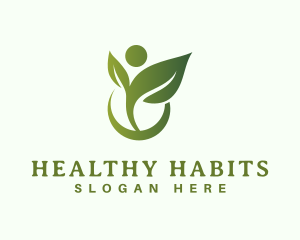 Natural Human Leaf logo design