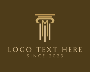Letter M - Professional Pillar Foundation logo design
