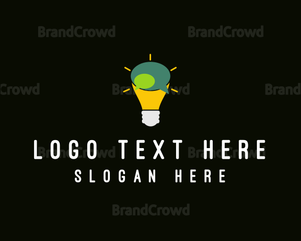 Lightbulb Idea Messaging Logo