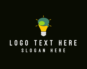 Messaging App - Lightbulb Idea Messaging logo design