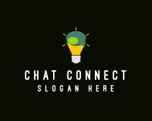 Messaging - Lightbulb Idea Messaging logo design