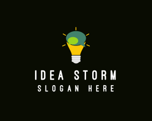 Lightbulb Idea Messaging  logo design