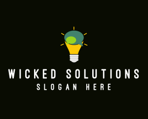 Lightbulb Idea Messaging  logo design