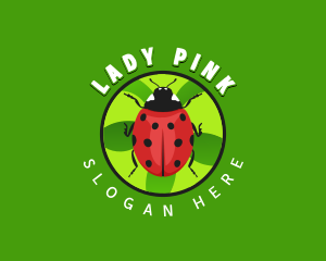 Lady Bug Insect logo design