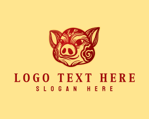 Zodiac - Chinese Zodiac Pig logo design