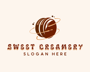 Chocolate Marshmallow Dessert logo design