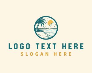 Villa - Tropical Beach Resort logo design