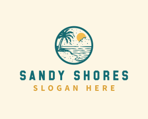 Tropical Beach Resort logo design