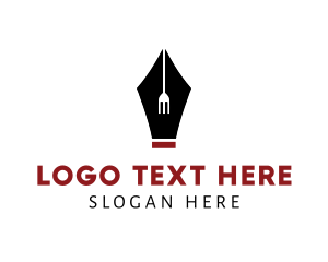 Fountain Pen - Food Critic Writer logo design