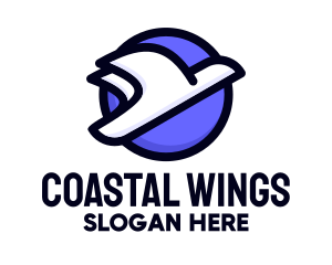 Seagull - Flying Dove Courier logo design