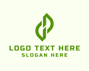 Letter Dp - Modern Leaf Business logo design