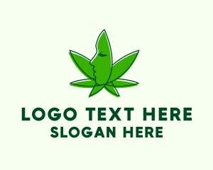 Woman - Organic Lady Cannabis logo design