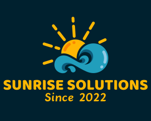 Sun - Sun Beach Wave logo design
