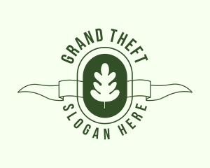 Ribbon - Vegan Leaf Gardening logo design
