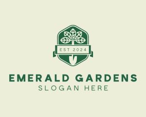 Shovel Plant Garden logo design