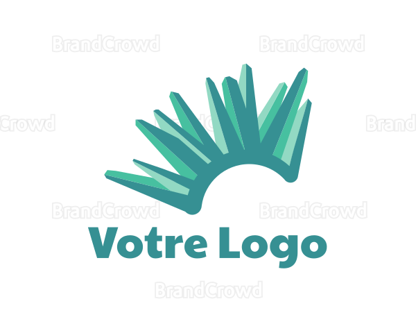 Teal Crystal Formation Logo