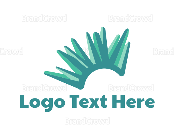 Teal Crystal Formation Logo