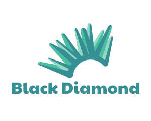 Teal Crystal Formation logo design