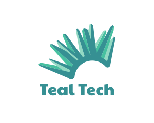 Teal - Teal Crystal Formation logo design