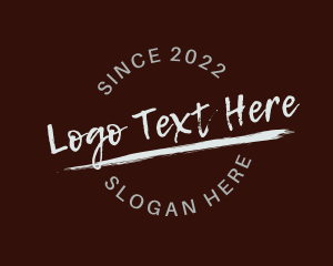 Downtown - Texture Signature Wordmark logo design
