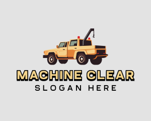 Pickup Truck - Tow Truck Garage logo design