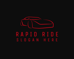 Red Automotive Garage logo design