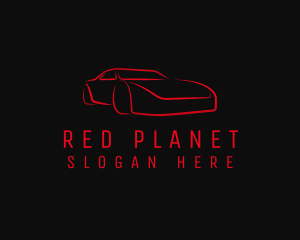 Red Automotive Garage logo design