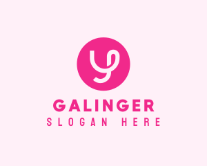 Pink Letter Y Logo