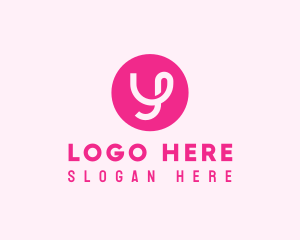 Dermatology - Pink Letter Y logo design