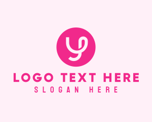 Pink - Pink Letter Y logo design